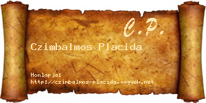 Czimbalmos Placida névjegykártya